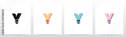 Fotografie, Obraz Half Submerged Letter Logo Design Y