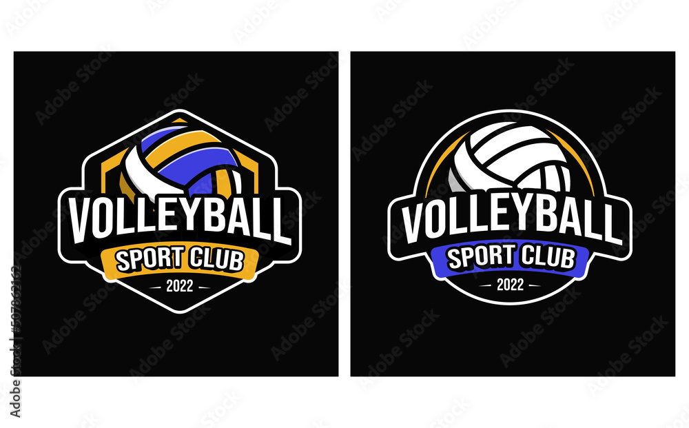 volleyball championship logo template volleyball club logo design with