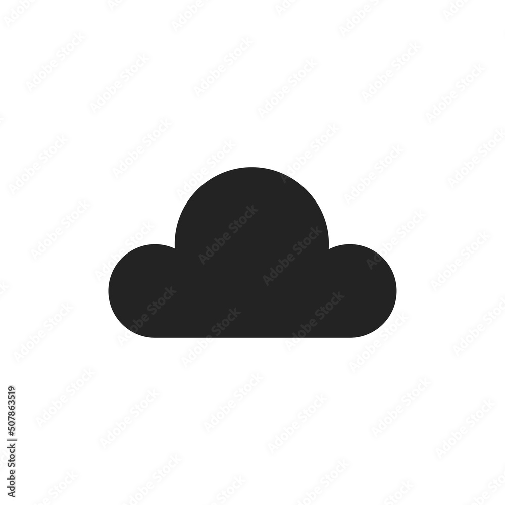 Black cloud icon. Sky cloud web symbol. Black cloud icon. Sky cloud web symbol.