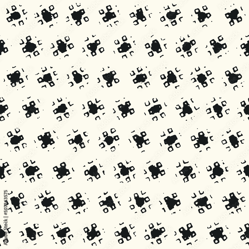 Ink Drawn Folk Ornate Dots Pattern Ink Drawn Folk Ornate Dots Pattern