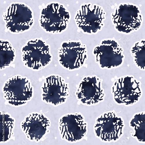 Watercolor-Dyed Effect Textured Stain Dots Pattern
