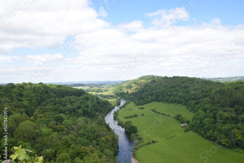 the river wye at the bottom of the wye valley from the top of symonds yat photo