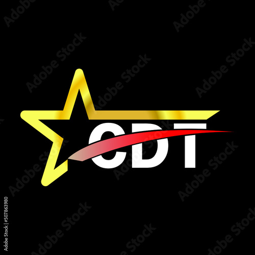 CDT letter logo design. CDT creative  letter logo. simple and modern letter logo. CDT alphabet letter logo for business. Creative corporate identity and lettering. vector modern logo  photo