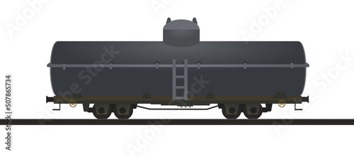 Train gas tank. vector illustration