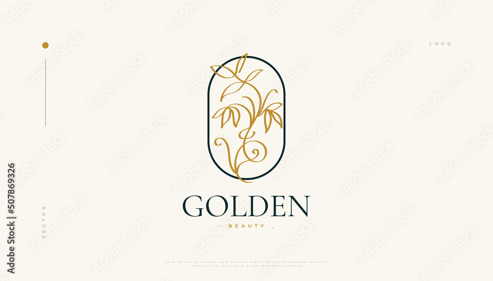 Luxury and Minimal Flower Logo, Suitable for Spa, Beauty, Salon, or Cosmetics Brand. Floral and Leaves Logo Illustration Luxury and Minimal Flower Logo, Suitable for Spa, Beauty, Salon, or Cosmetics Brand. Floral and Leaves Logo Illustration