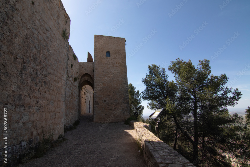 Paths around Santa Catalina castle in Jaen, Spain. Magnificent views at the top of the Santa Catalina hill.