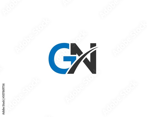 Creative Editable GN Letter Logo Icon Design Vector illustration. photo