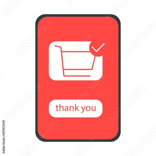 shopping icon on phone screen