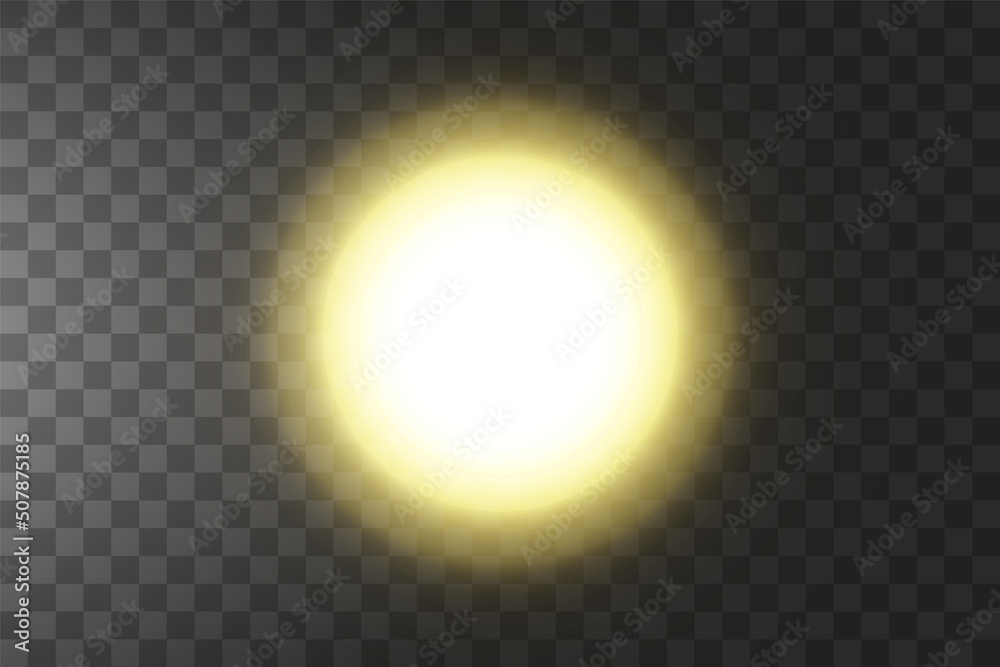 Vector transparent sunlight special lens flare light effect. Sun isolated on transparent background. Glow light effect Vector transparent sunlight special lens flare light effect. Sun isolated on transparent background. Glow light effect