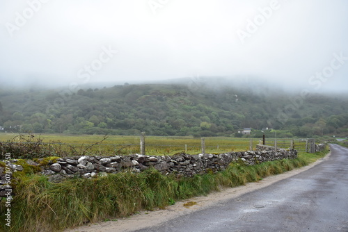 Irish weather, cloud covering the mountains