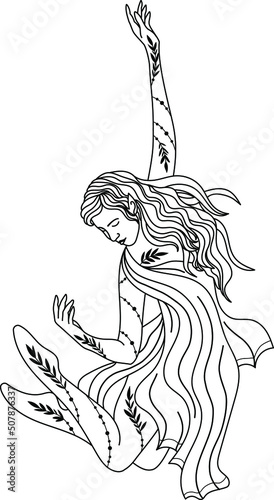 Dancing girl, vector, contour, silhouette, horoscope, astrology, mystical girls, Sagittarius, Virgo, Aries, Capricorn, Leo, Cancer, Aquarius, Pisces, Libra, Gemini, Scorpio, Taurus
