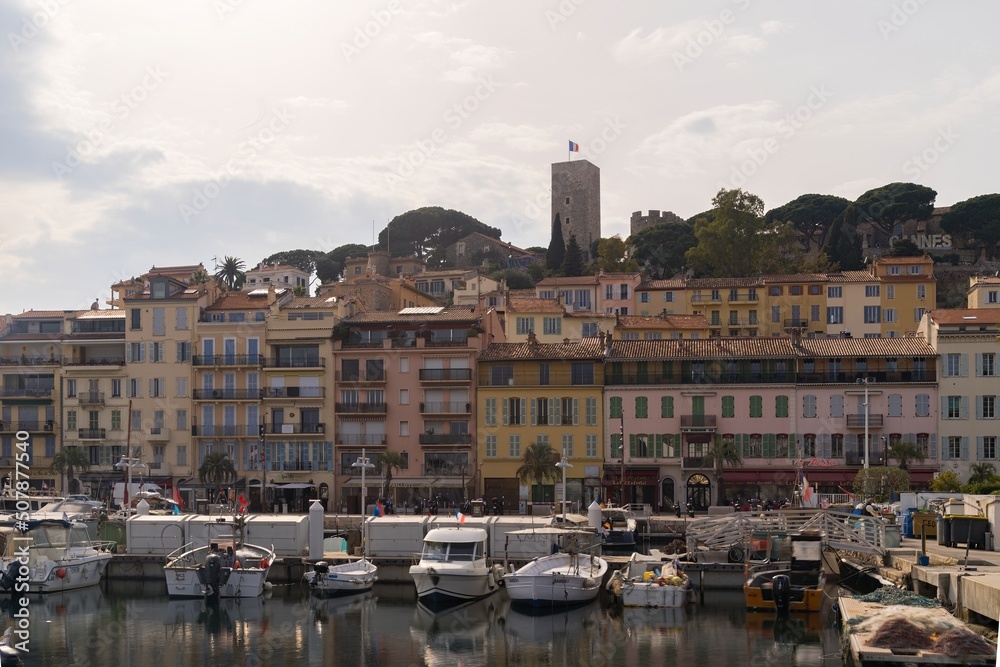 View of the harbour of Cannes, France during the day