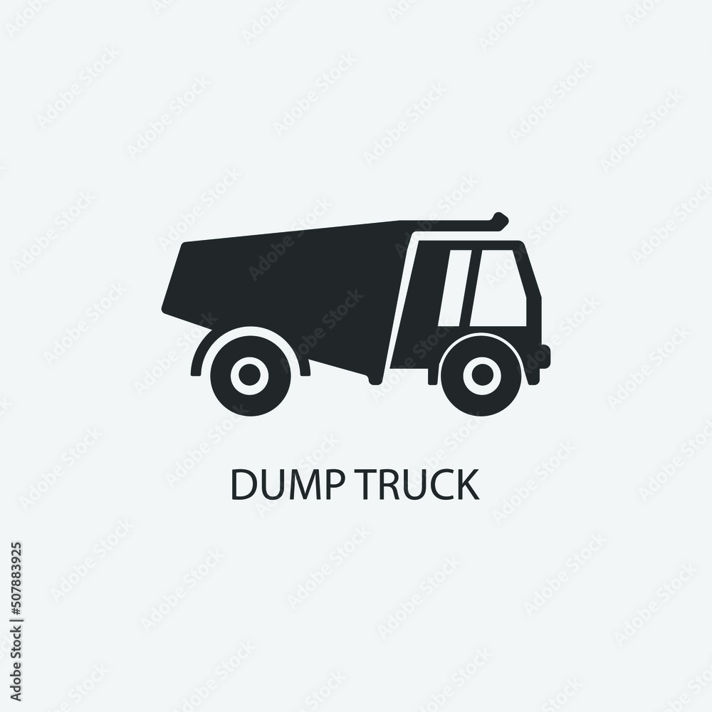 Dump_truck vector icon illustration sign