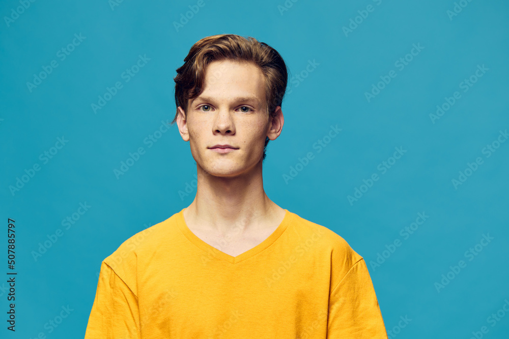 horizontal portrait of a young man with space for text horizontal portrait of a young man with space for text