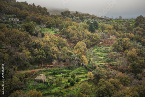 Autumn landscape of Sicily  Italy