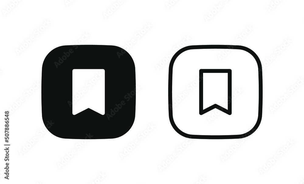bookmark icon, favorite label icons. save ribbon saving sign. save icon button - square button bookmark icon, favorite label icons. save ribbon saving sign. save icon button - square button