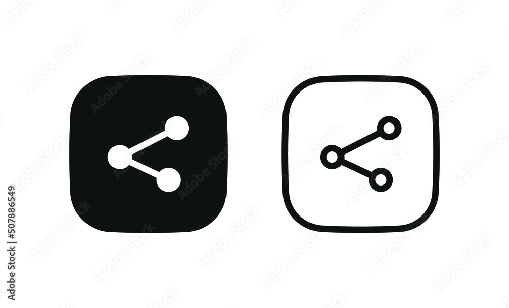 Share icon, Connection symbol - network sharing icons, Share line icon button, outline - Connect, data sharing, link symbol - square button Share icon, Connection symbol - network sharing icons, Share line icon button, outline - Connect, data sharing, link symbol - square button