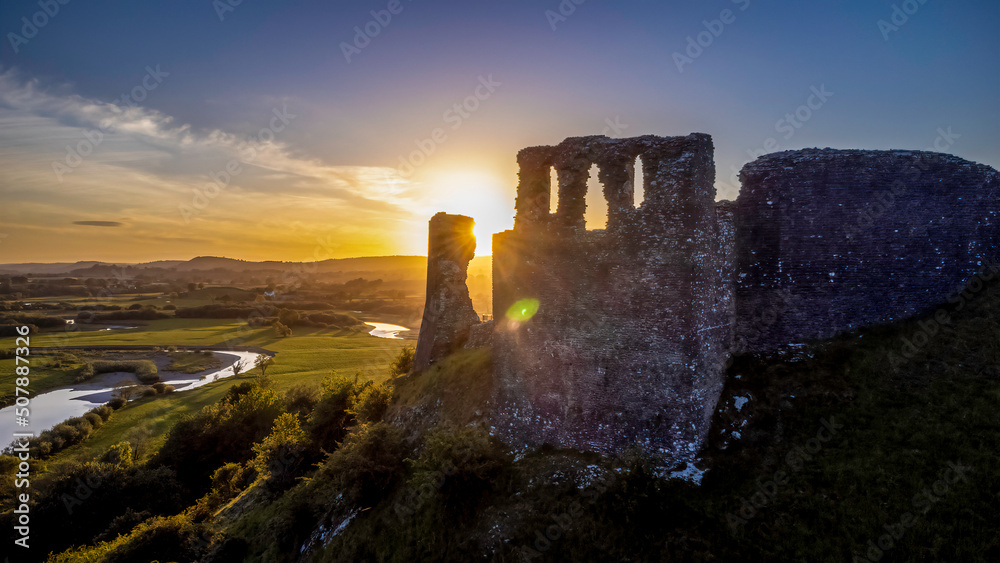 Sunset at Dryslwyn Castle