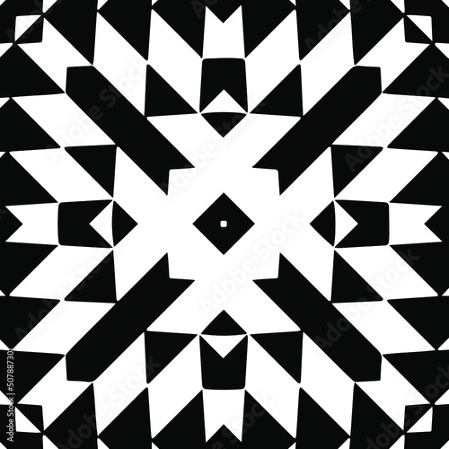 Abstract background with black and white pattern. Unique geometric vector swatch. Perfect for site backdrop, wrapping paper, wallpaper, textile and surface design. 