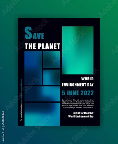 World Environment Day poster template. Poster for the World Environment Day Commemoration campaign.