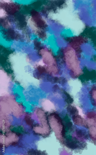 shades of blue, green, purple spots. abstract watercolor background