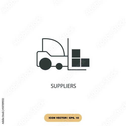 suppliers icons  symbol vector elements for infographic web