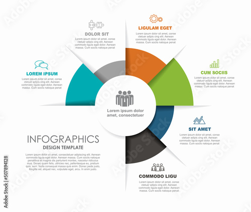 Infographic design template with place for your data. Vector illustration.