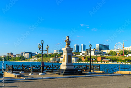 Monument to A. F. Deryabin in Izhevsk, Udmurtia, on the embankment of the pond. Deryabin is the founder of the Izhevsk arms factory. Opened in 1907. © den781
