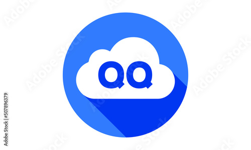 QQ cloud technology logo design vector template | monogram logo | abstract logo | wordmark logo | lettermark logo | business logo | brand logo | flat logo.