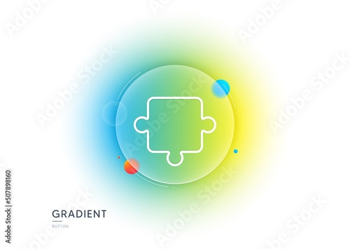 Картината върху платно Puzzle piece line icon