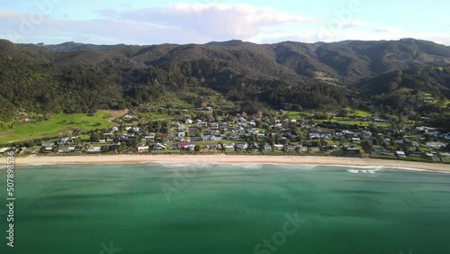 Aerial View of Taupo Bay in New Zealand's Bay of Plenty