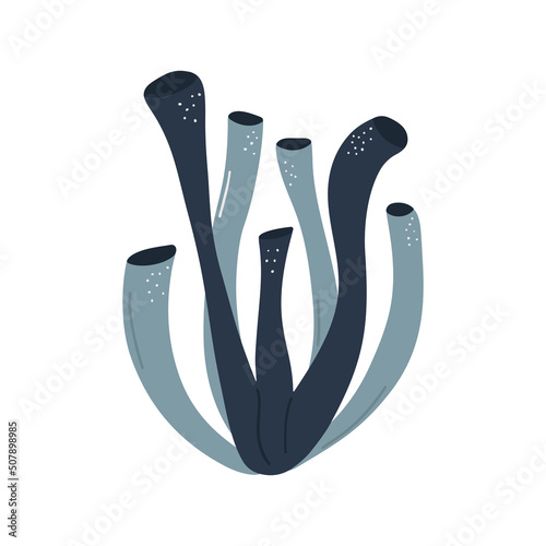 Marine plant, coral, seaweed. Underwater reef plant. Vector in cartoon style.