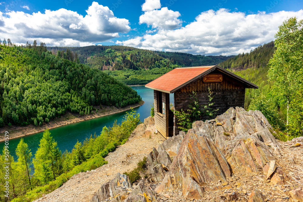Wanderung rund um die Talsperre Leibis-Lichte bei Oberweißbach - Thüringen - Deutschland Wanderung rund um die Talsperre Leibis-Lichte bei Oberweißbach - Thüringen - Deutschland