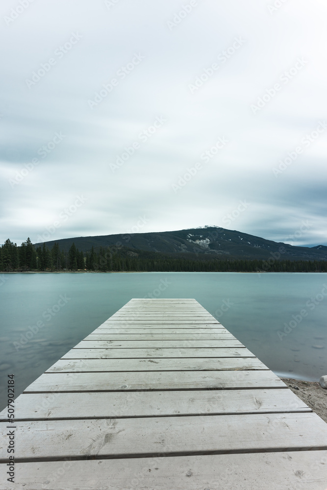 Beautiful dock on a peaceful lake