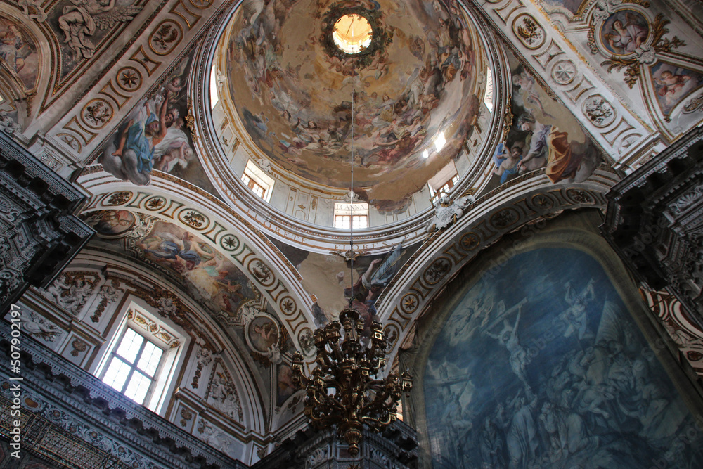 baroque church (ste catherine) in palermo in sicily (italy) 