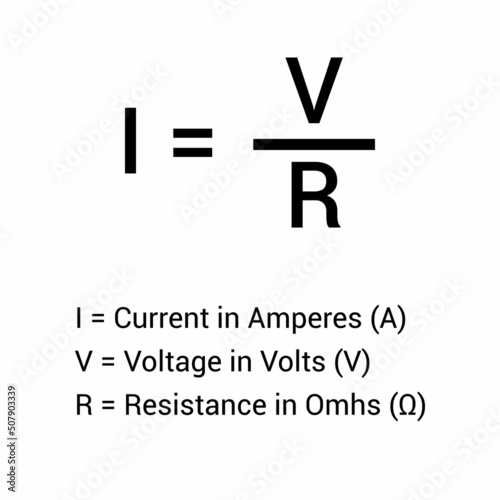 Ohm's law formula in electrical