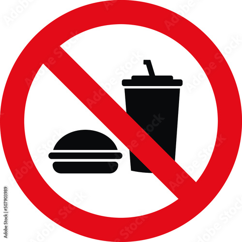 Food and drink prohibition vector icon.
