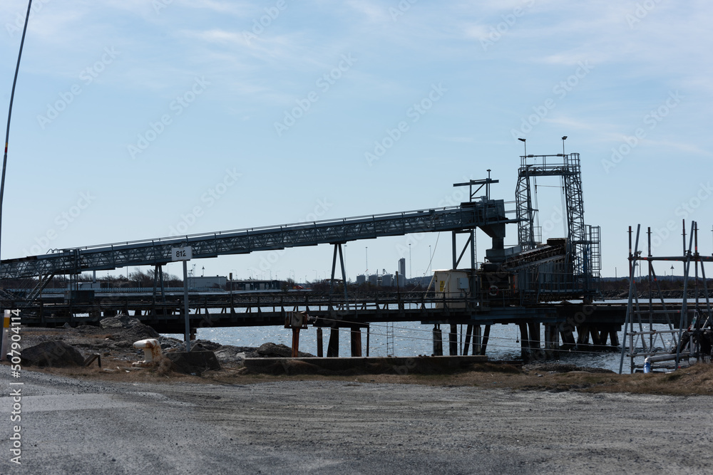 Abandoned and rusting ship gravel loader. Abandoned and rusting ship gravel loader.