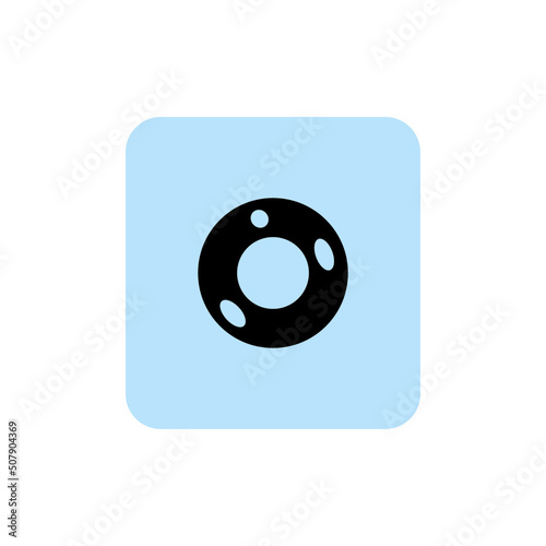 Lifebuoy vector icon isolated on blue background