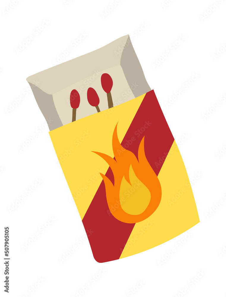 Obraz premium Open matchbox icon. Vector illustration