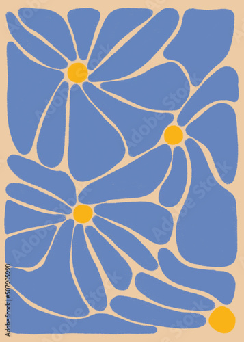 Retro Flower Print,