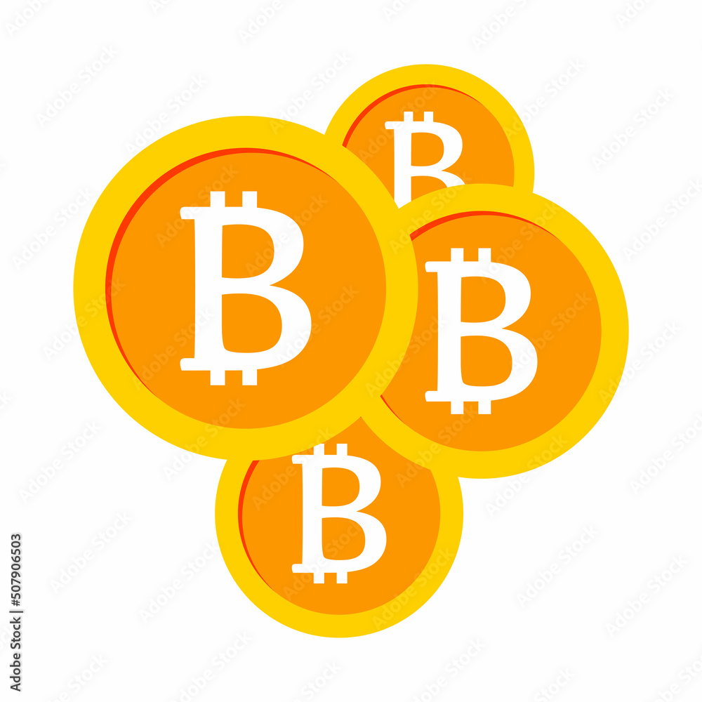 Gold coin bitcoin. Finance and money symbol. Illustration of digital bank and crypto money symbol. Exchange and payment, banking and market economy. Isolated design. Vector Gold coin bitcoin. Finance and money symbol. Illustration of digital bank and crypto money symbol. Exchange and payment, banking and market economy. Isolated design. Vector