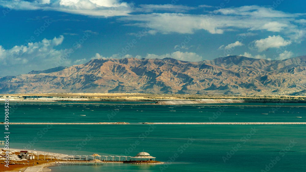 Dead Sea against the background of high mountains