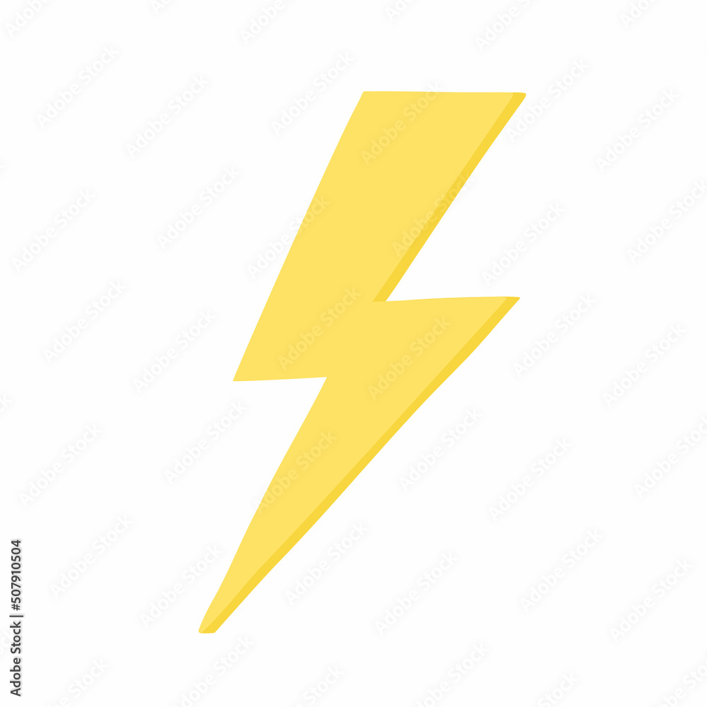Lightning bolt icon in flat style. Vector illustration for web design isolated on white background. Lightning bolt icon in flat style. Vector illustration for web design isolated on white background.