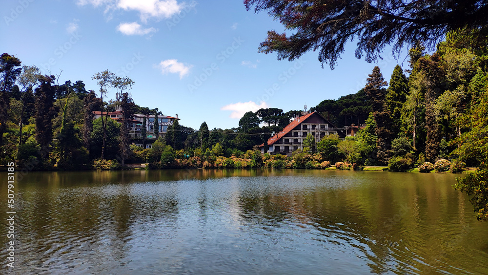 Fototapeta premium Lago Negro (Black Lake) in Gramado, Brazil, South America.