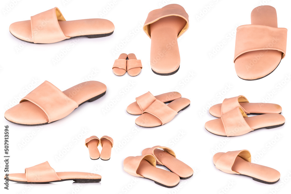 shoe flesh color isolated on white background shoe flesh color isolated on white background