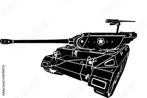 Photos Vector image of the American tank destroyer of the Second World War M18 Hellcat