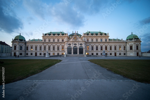 Schloß belvedere in wien ohne menschen