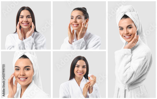 Collage with beautiful youn...