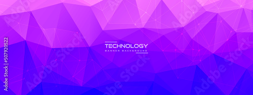Abstract blue and purple banner background